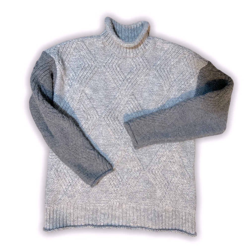 Marks & Spencer Grey Cable Knit Sweater Size small